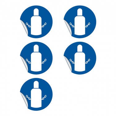 Autocollants Sécuriser les bouteilles de gaz M046 - ISO 7010