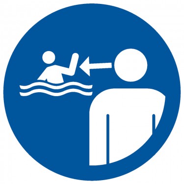 Panneau Surveiller les enfants en environnement aquatique M054 - ISO 7010
