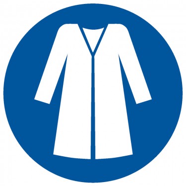 Panneau Port d'une blouse de laboratoire obligatoire M059 - ISO 7010