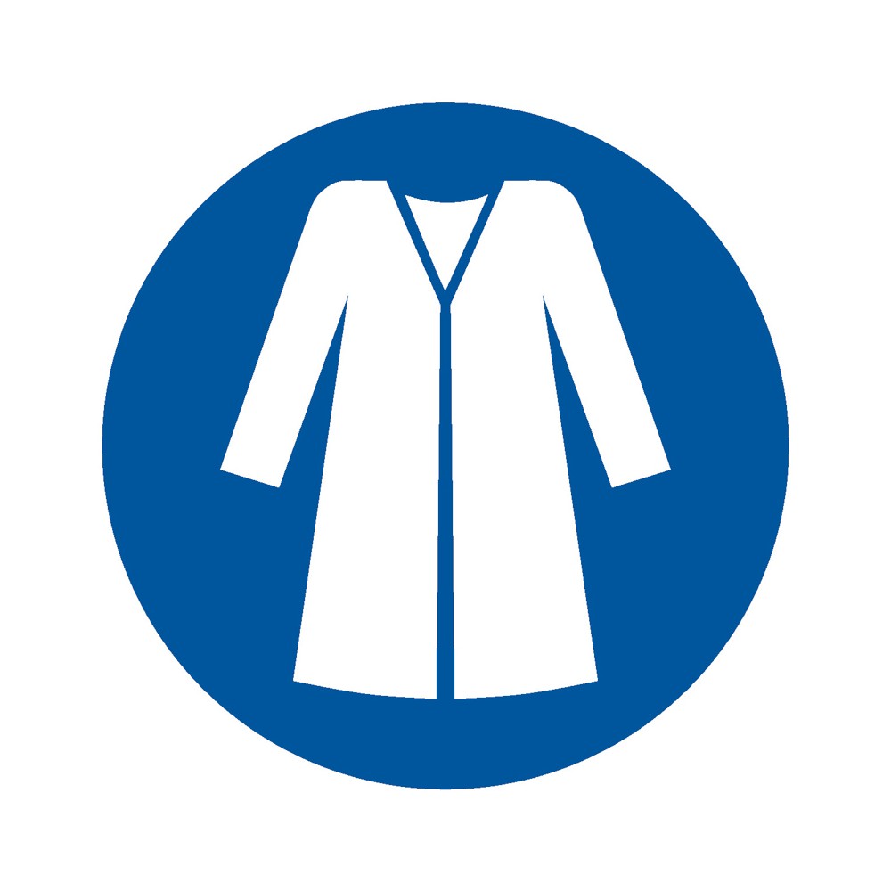 Panneau Port d'une blouse de laboratoire obligatoire M059 - ISO 7010