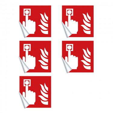 Autocollants Point d'alarme incendie F005 - ISO 7010