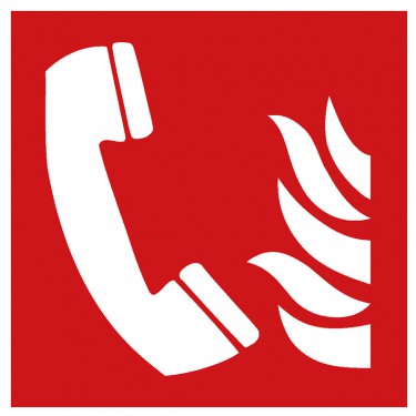 Panneau Téléphone à utiliser en cas d'incendie F006 - ISO 7010