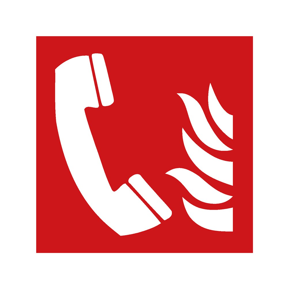 Panneau Téléphone à utiliser en cas d'incendie F006 - ISO 7010