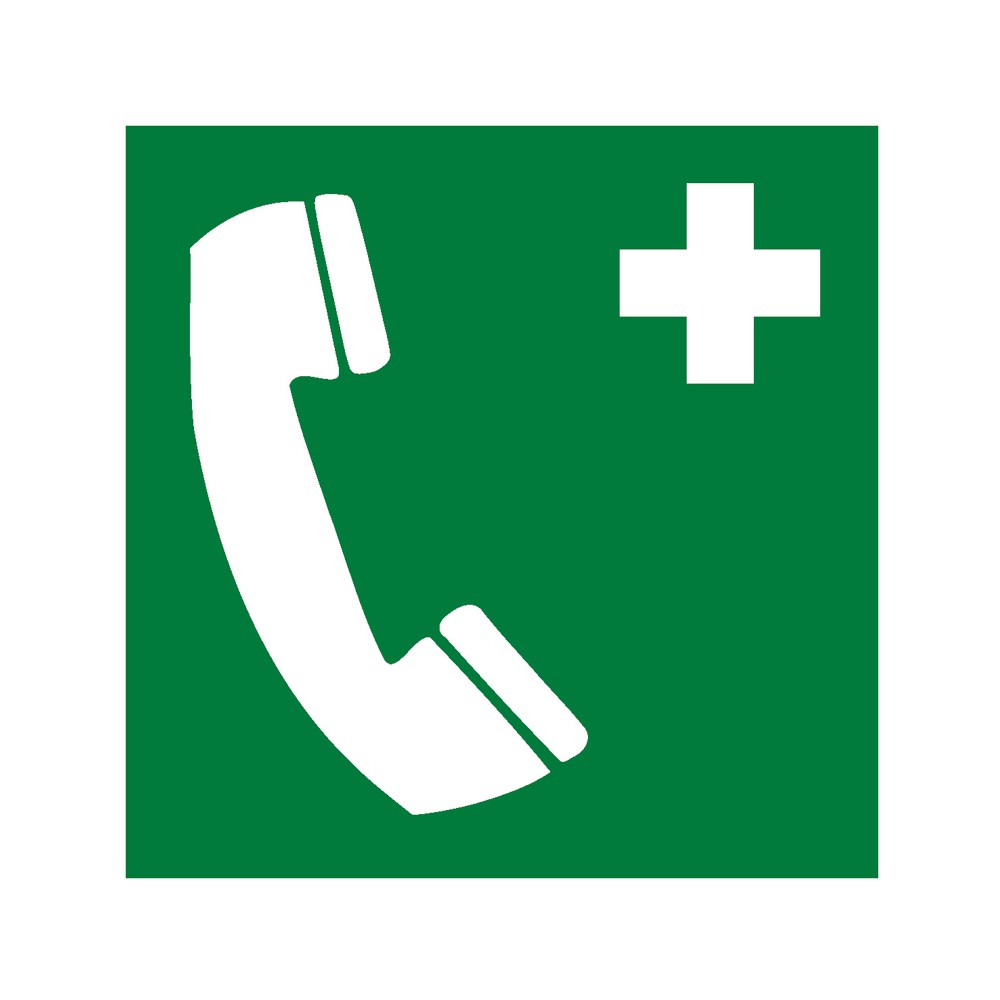 Panneau Téléphone d'urgence E004 - ISO 7010