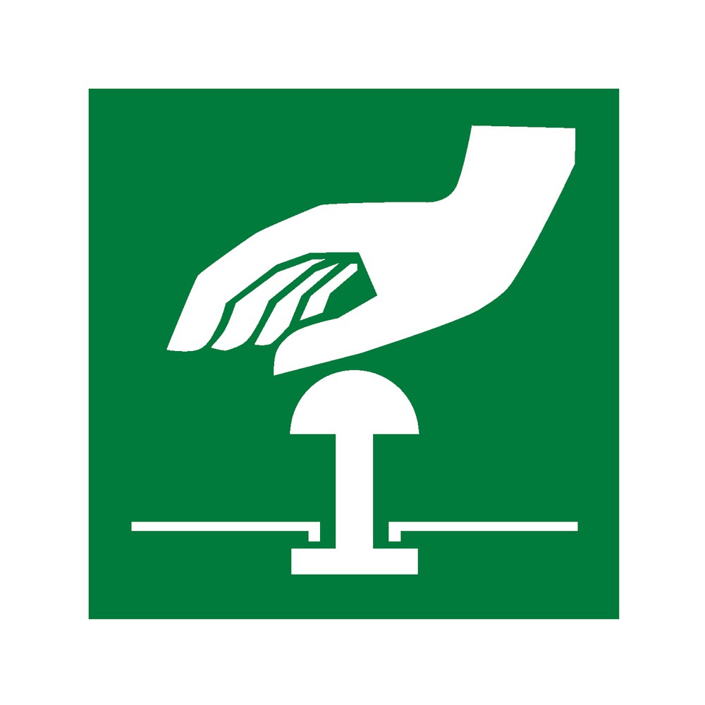 Panneau Bouton d'arrêt d'urgence E020 - ISO 7010 Panneau Bouton d'arrêt d'urgence E020 - ISO 7010