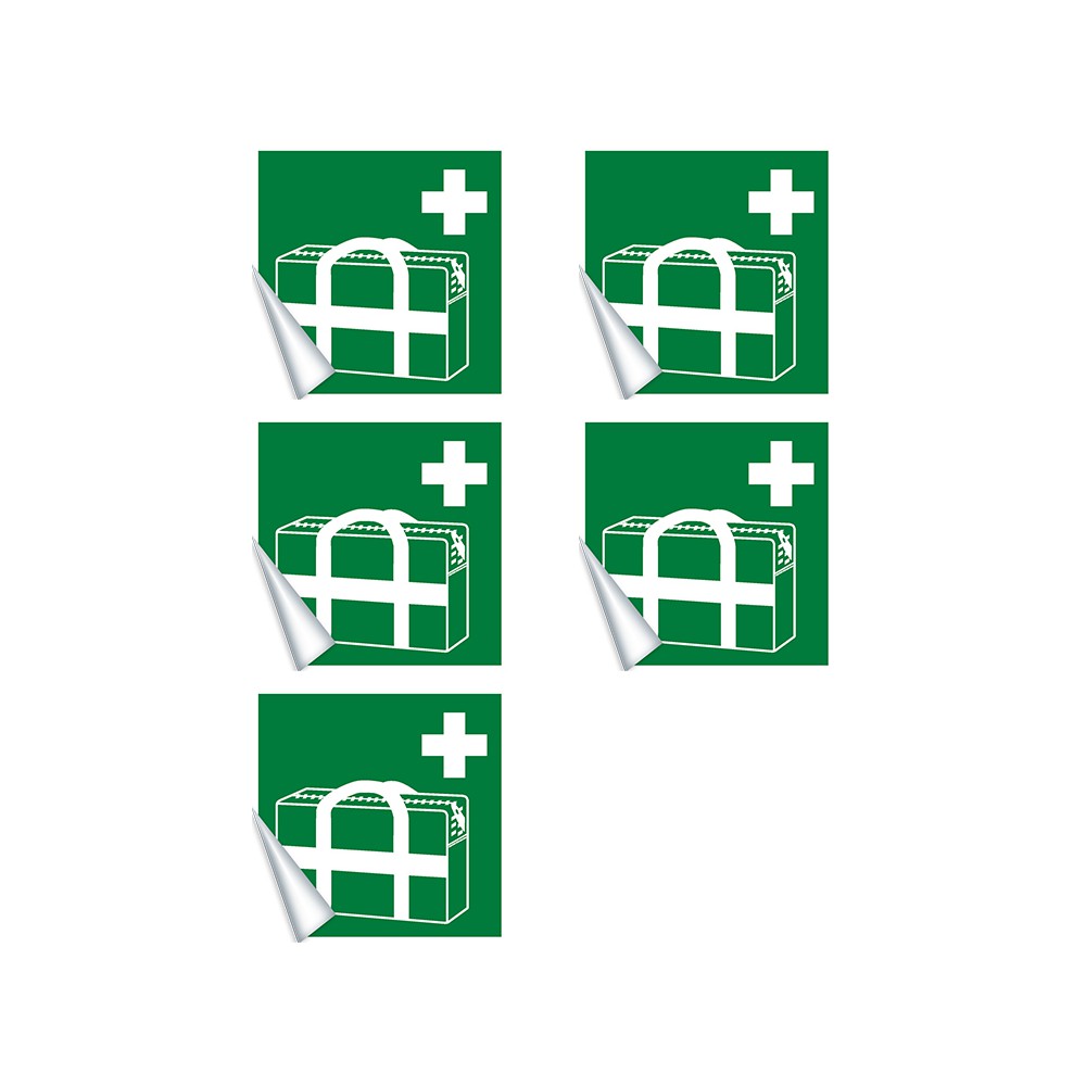 Autocollants Sac médical d'urgence E027 - ISO 7010 Autocollants Sac médical d'urgence E027 - ISO 7010