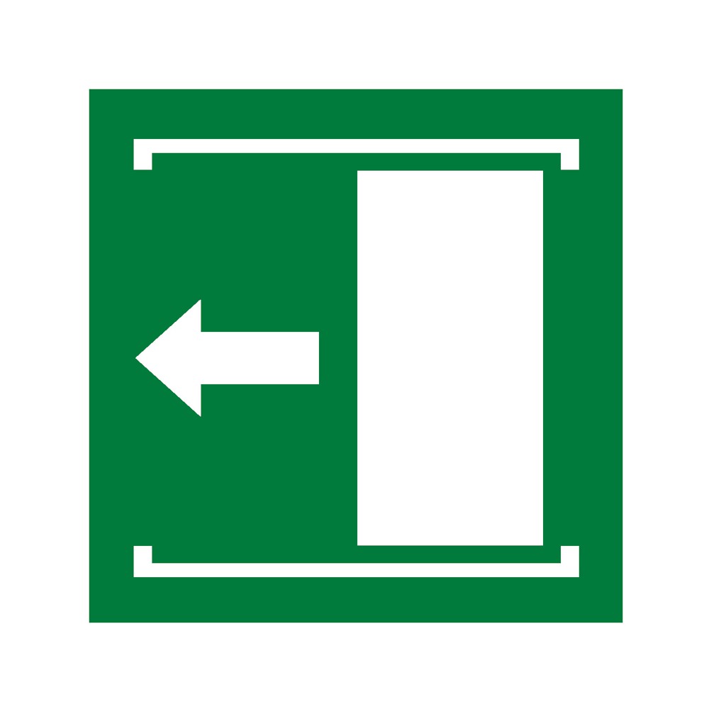 Panneau Faire coulisser la porte vers la gauche pour ouvrir E034 - ISO 7010 Panneau Faire coulisser la porte vers la gauche pour ouvrir E034 - ISO 7010