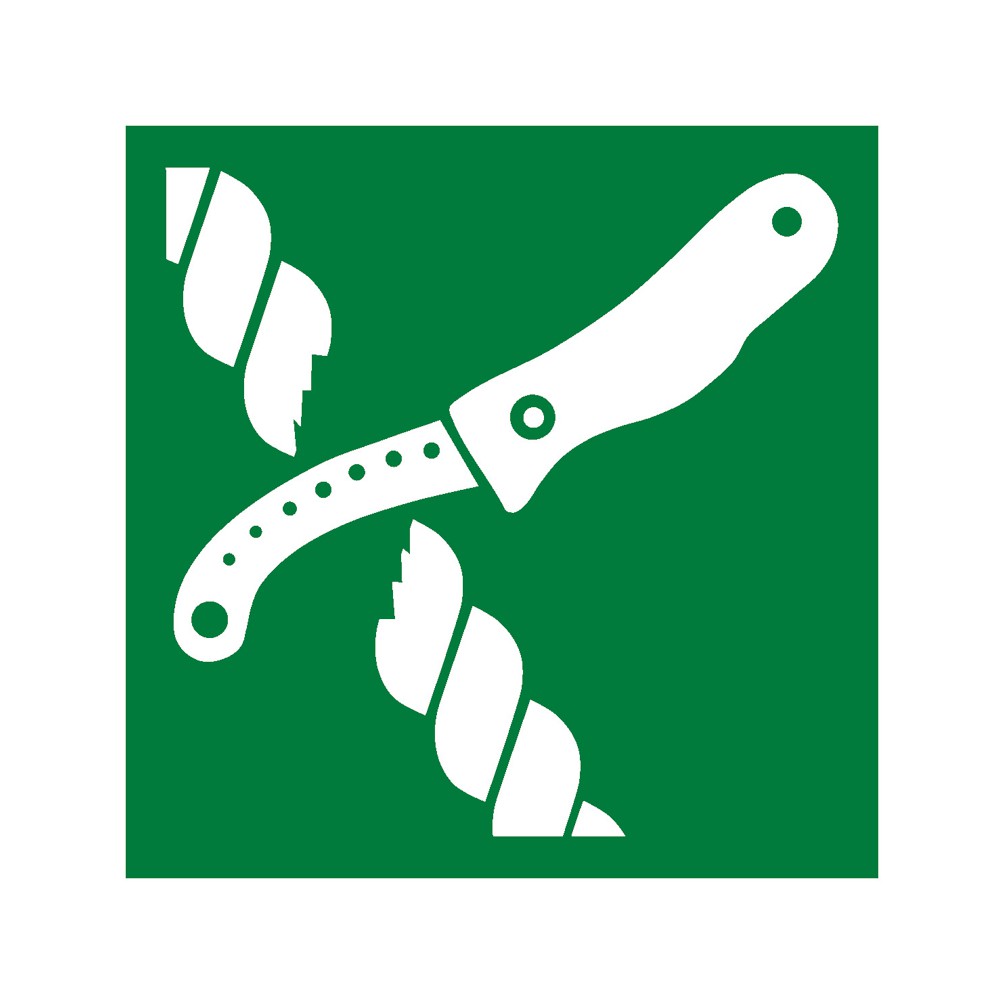 Panneau Couteau de radeau de sauvetage E035 - ISO 7010 Panneau Couteau de radeau de sauvetage E035 - ISO 7010