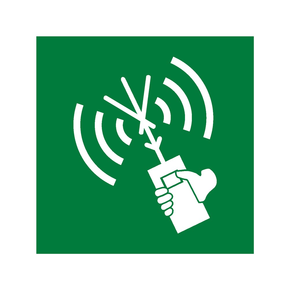 Panneau Radio VHF portable E051 - ISO 7010