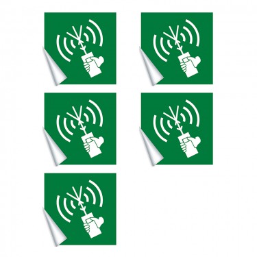 Autocollants Radio VHF portable E051 - ISO 7010