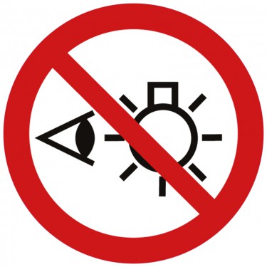 Panneau Ne pas fixer la source lumineuse P075 - ISO 7010