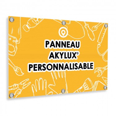 Panneau Akilux personnalisé format paysage avec œillets