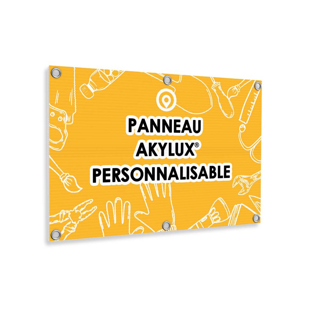 Panneau Akilux personnalisé format paysage avec œillets