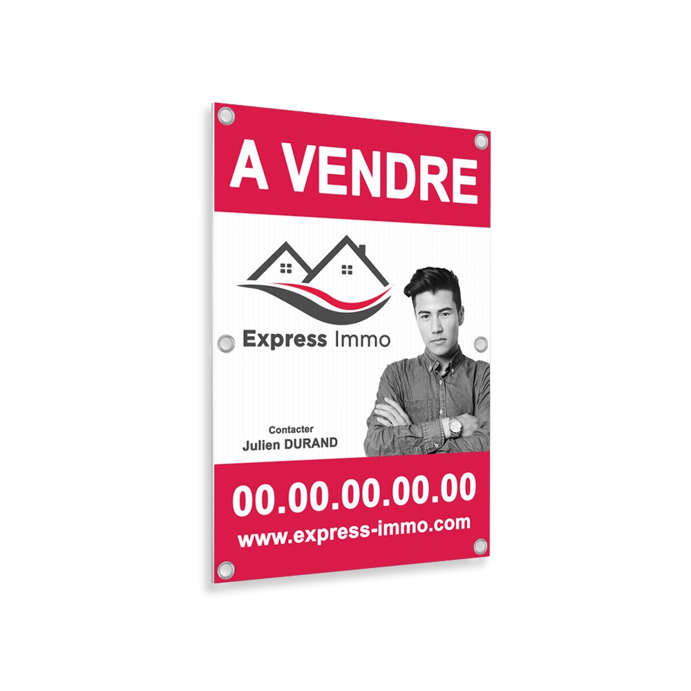 pancarte maison à vendre œillets