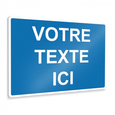 Panneau de signalisation rectangle personnalisable texte seul