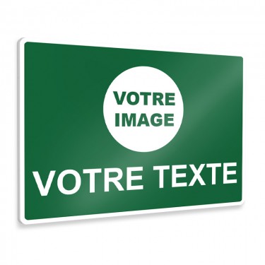 Panneau de signalisation rectangle personnalisable - A5 texte et image