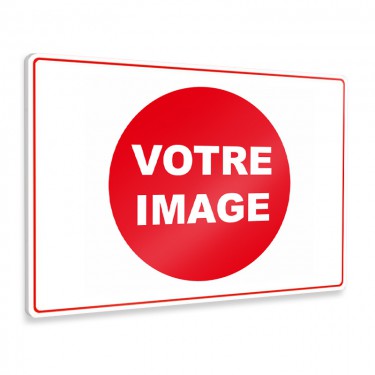 Panneau de signalisation rectangle personnalisable - A4