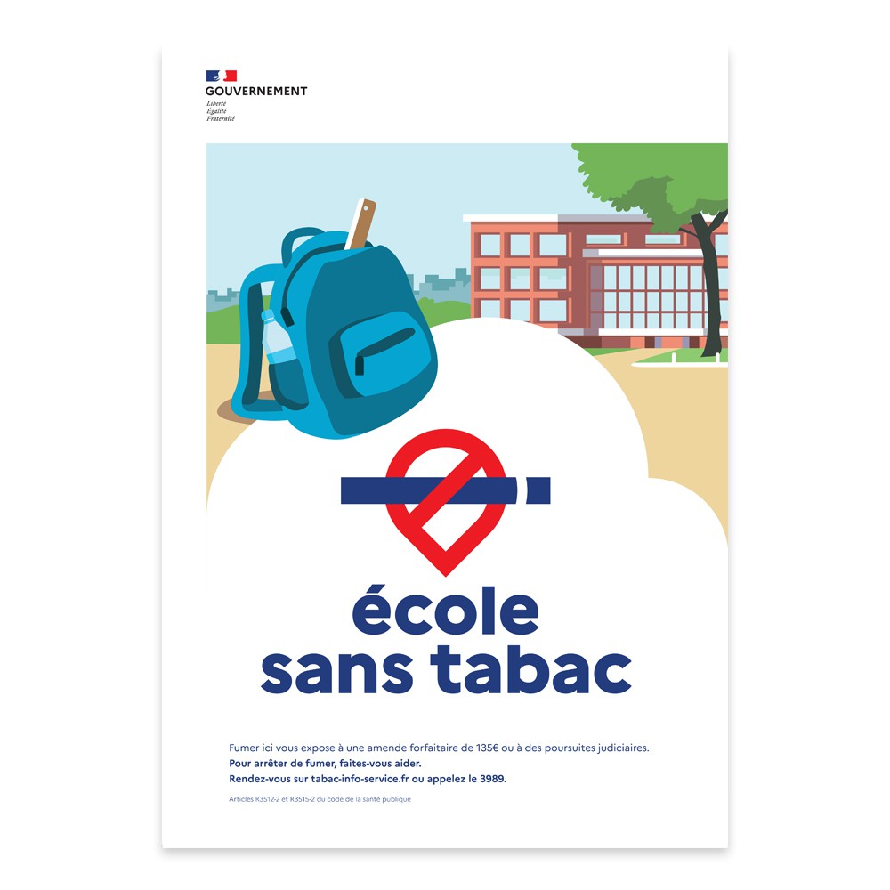 Panneau École sans tabac Panneau École sans tabac