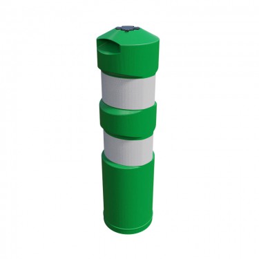 Balise J12 verte autorelevable souple à poignée coquille