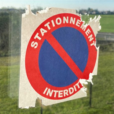 Autocollants dissuasifs Stationnement interdit