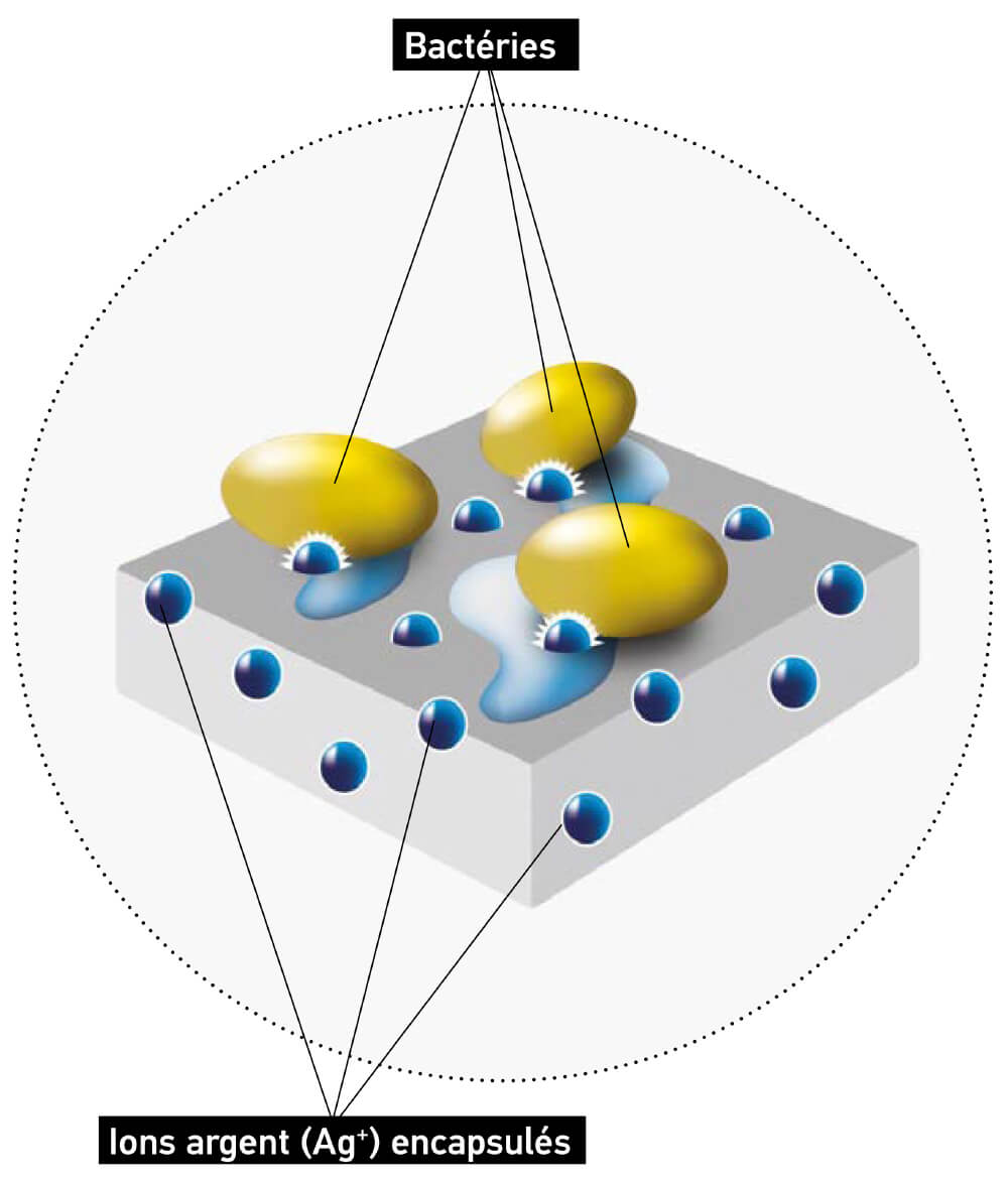 Ions d'argent encapsulés