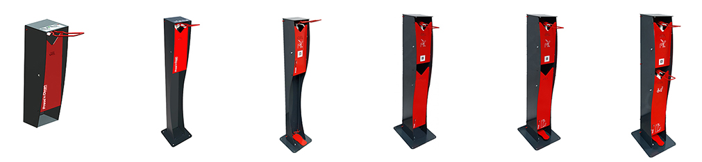 Borne de gel hydroalcoolique PMR avec commande au coude - Press'n Clean